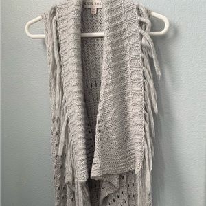 Knox Rose Sleeveless Crotchet Cardigan Sweater Vest